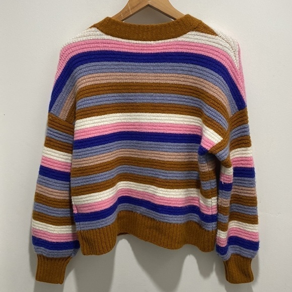 Madewell XXS Colorful Striped Cardigan Button Wool Blend Springview Card… - Picture 7 of 9